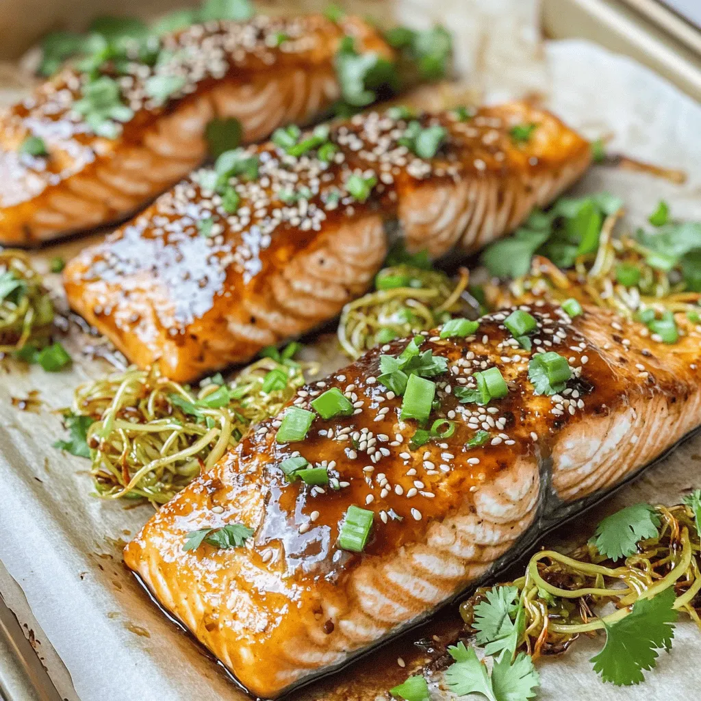 Quick Broiled Miso Salmon with Sesame Sprouts