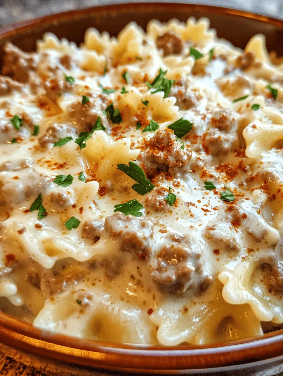 Creamy Beef and Bowtie Pasta: A Comforting Delight
