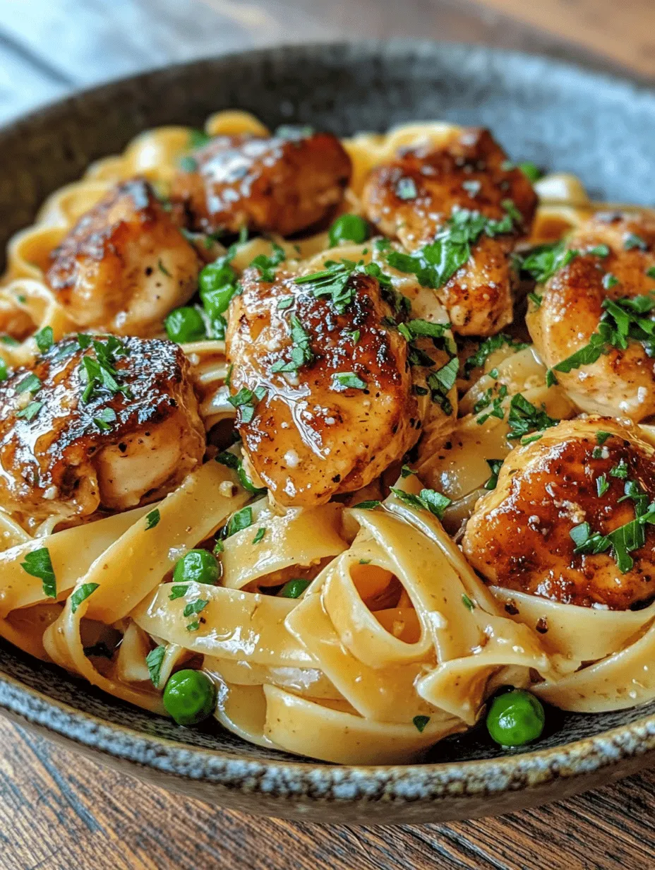 Garlic Butter Chicken Bites with Creamy Parmesan Pasta