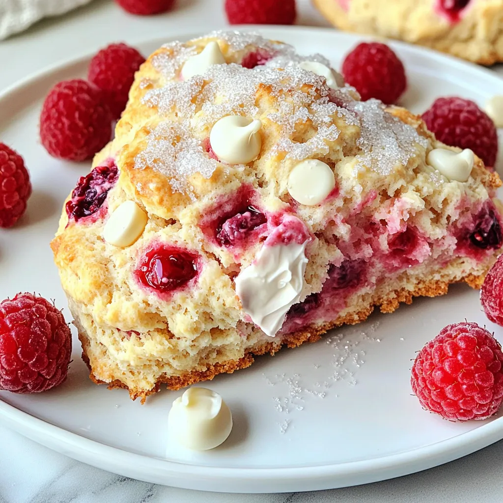 Raspberry White Chocolate Scones Tasty and Simple Treat