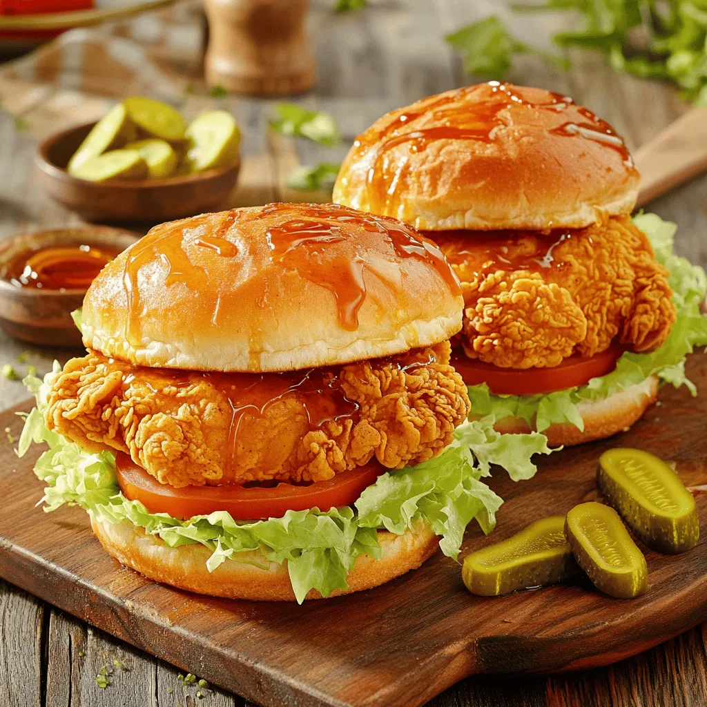 Hot Honey Crispy Chicken Sandwiches Simplified Delight