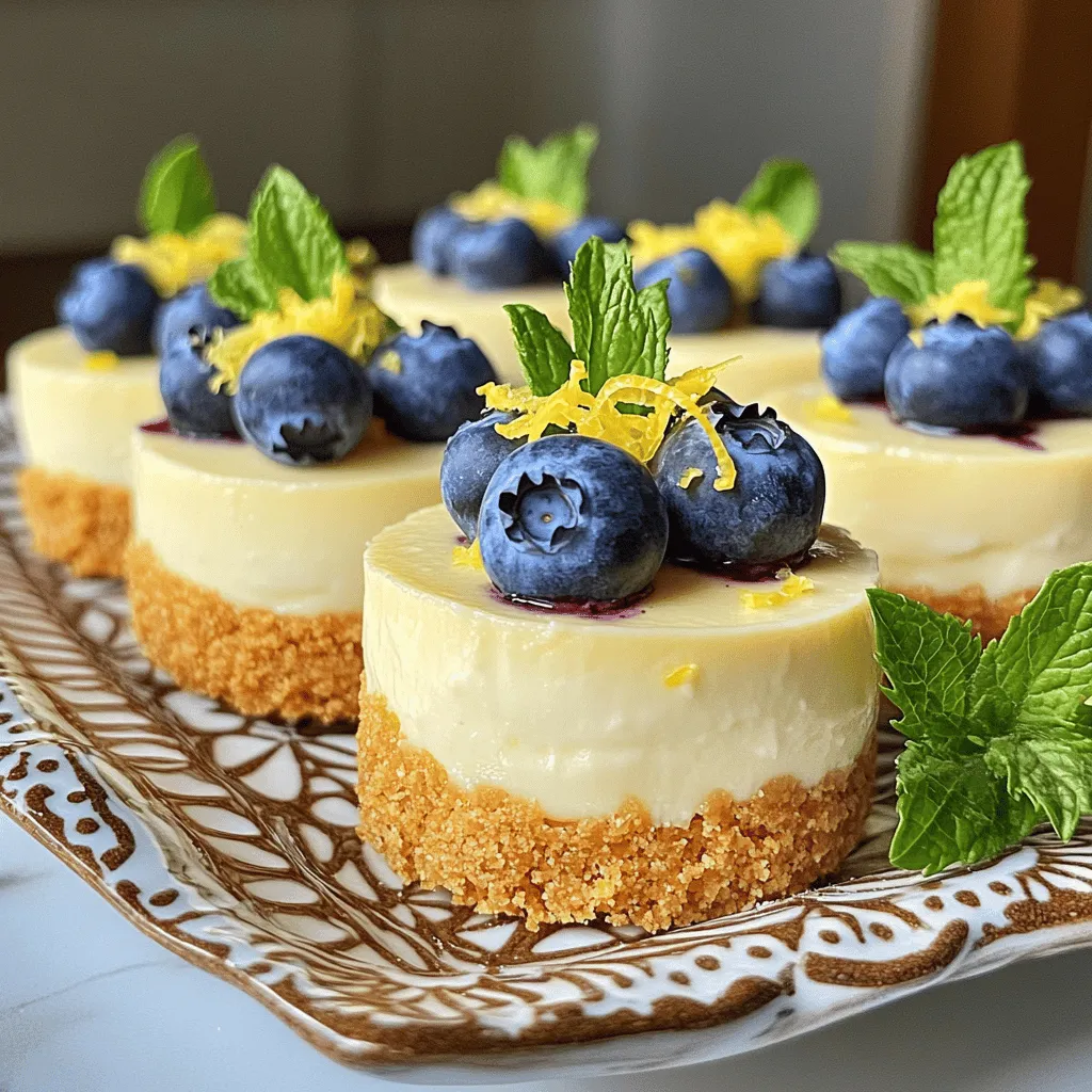 Mini Lemon Blueberry Cheesecakes Delightful and Simple