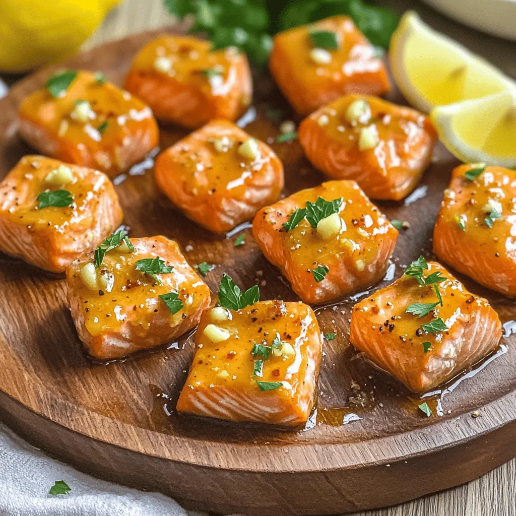 Honey Butter Garlic Glazed Salmon Bites Delightful Dish
