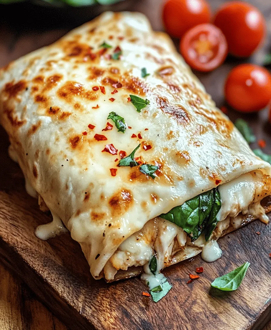 Wraps have undoubtedly become a staple in modern cuisine, offering a convenient and delicious way to enjoy a variety of flavors and fillings. Their growing popularity can be attributed to their versatility, allowing for endless combinations of ingredients that cater to diverse tastes and dietary preferences. Among the plethora of wrap options, Cheesy Garlic Chicken Wraps stand out as a family favorite, particularly appealing to busy households and meal preppers alike. This recipe combines tender chicken, rich cheeses, and fresh vegetables, all enveloped in a soft tortilla, creating a dish that is not only satisfying but also quick to prepare.