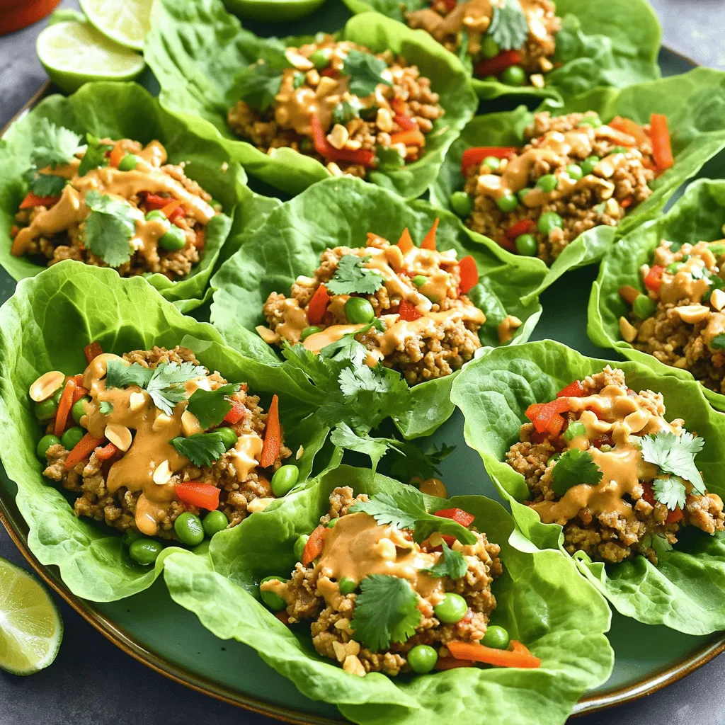 Spicy Thai Peanut Lettuce Wraps Flavorful and Easy Meal