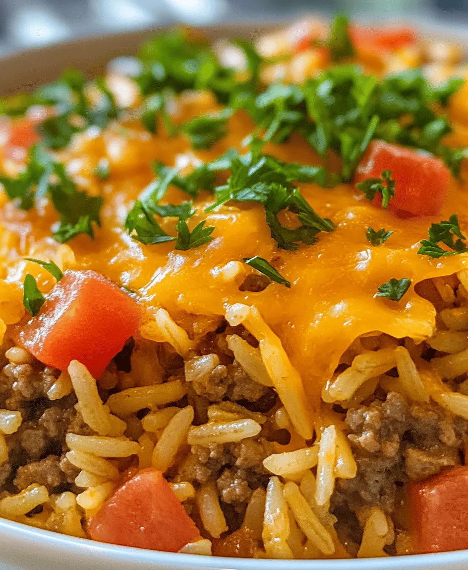 In the hustle and bustle of daily life, finding comforting and satisfying meals can sometimes feel like a challenge. After a long day, the last thing most of us want to do is spend hours slaving over a hot stove. This is where the Hearty Cheesy Beef Rice Casserole shines as a perfect solution for those cozy nights when you crave something warm and filling. This one-dish wonder combines savory ground beef, flavorful spices, and gooey cheddar cheese, all enveloped in tender rice. Not only is it simple to prepare, but it also makes for excellent leftovers, ensuring that your family can enjoy it multiple times throughout the week.