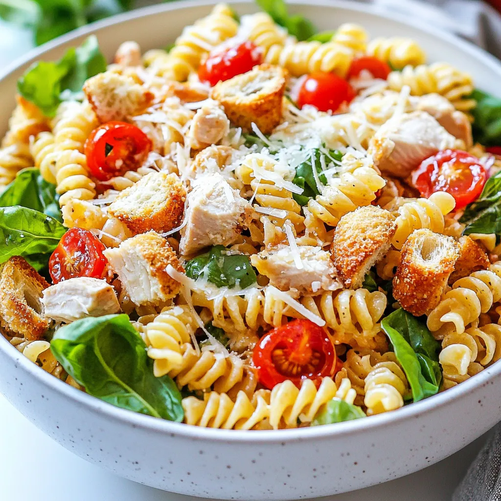 Chicken Caesar Pasta Salad Tasty and Easy Recipe
