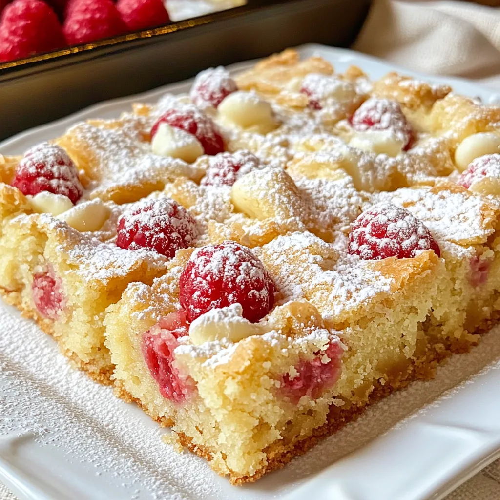 Savory White Chocolate Raspberry Blondies Delight