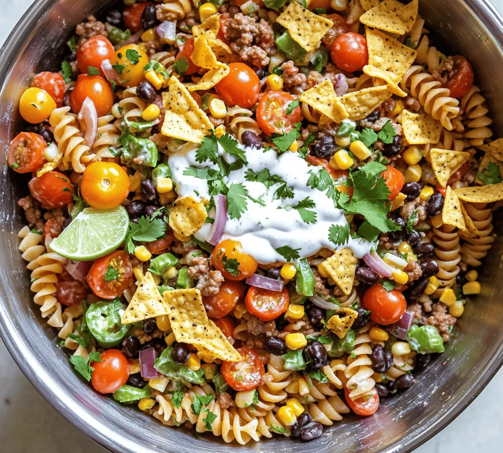 Taco pasta salad is a delightful and vibrant dish that brings together the beloved flavors of traditional tacos with the hearty texture of pasta. This unique fusion creates an exciting culinary experience that is both familiar and innovative. As summer barbecues, family gatherings, and potlucks approach, this dish stands out as a crowd-pleaser, appealing to both taco lovers and pasta enthusiasts alike. Its easy preparation and adaptability make it a perfect choice for any occasion, whether you