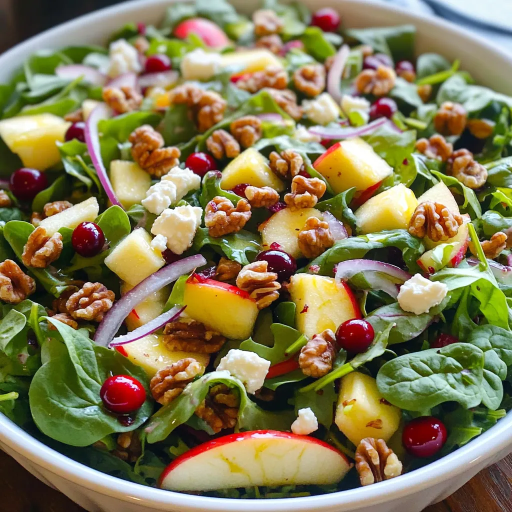Apple Cranberry Walnut Salad Fresh and Flavorful Dish