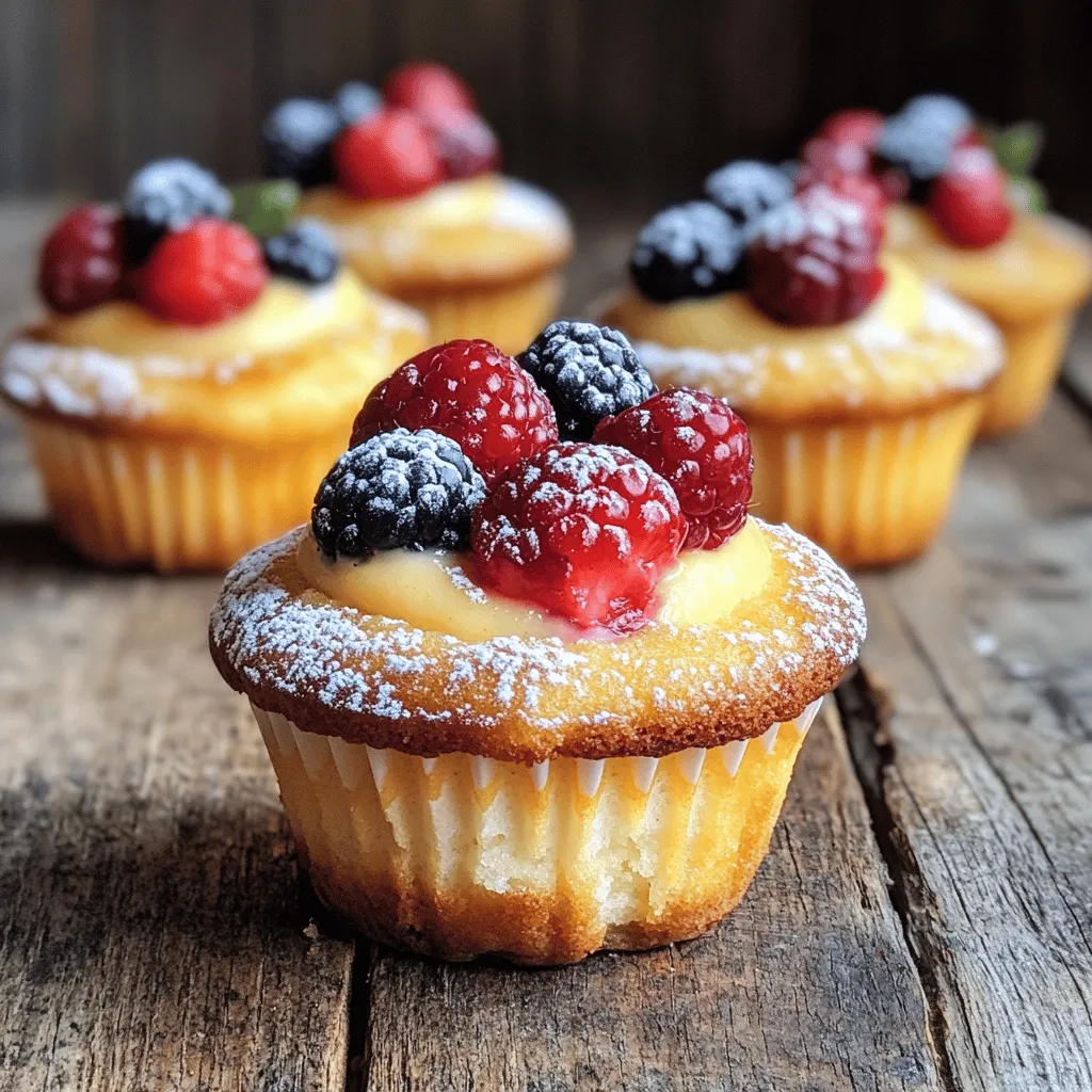 Homemade Cupcakes Filled with Creamy Custard Bliss