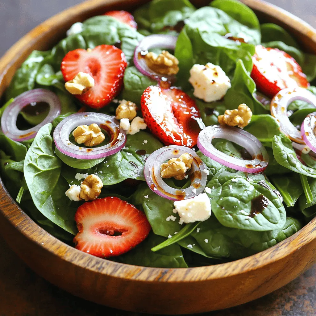 Simple Spinach Strawberry Salad Fresh and Flavorful Dish