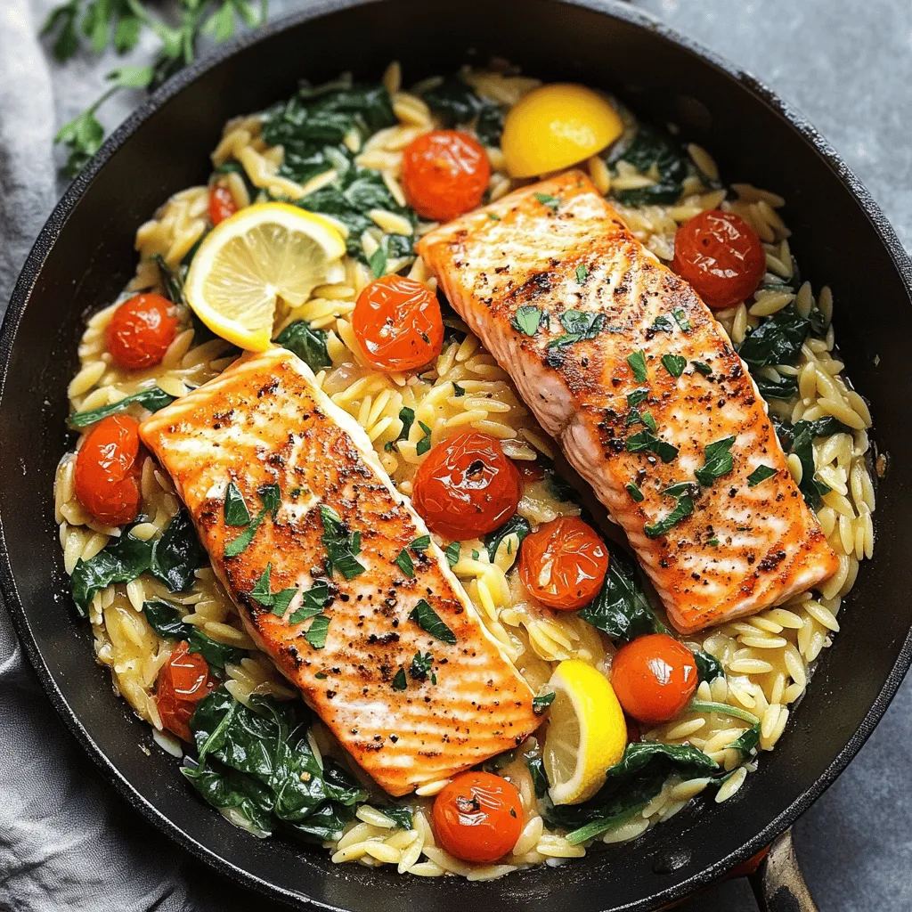 One Skillet Salmon with Lemon Orzo: A Perfect Weeknight Meal