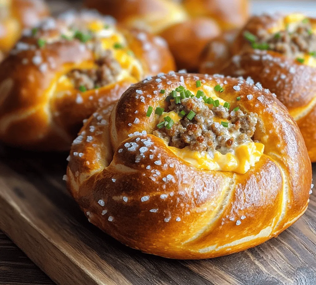 Imagine the warm, comforting aroma of freshly baked pretzels wafting through your kitchen, mingling with the enticing scents of a hearty breakfast. Stuffed breakfast pretzel rolls are a delightful fusion of two beloved culinary worlds: the chewy, salty goodness of traditional pretzel dough and the savory, satisfying flavors of breakfast staples. This innovative recipe not only satisfies your cravings for a warm, satisfying breakfast but also adds a touch of fun and creativity to your morning routine or brunch gatherings.