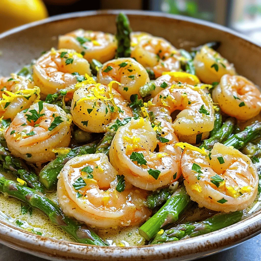 Lemon Garlic Shrimp &#038; Asparagus Tasty Dinner Delight