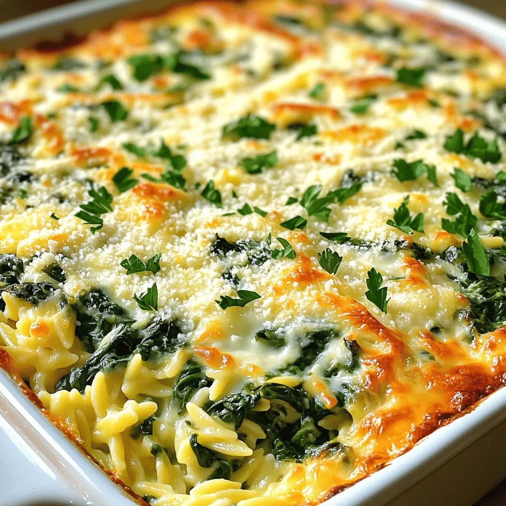 Creamy Spinach Orzo Bake Simple and Satisfying Meal