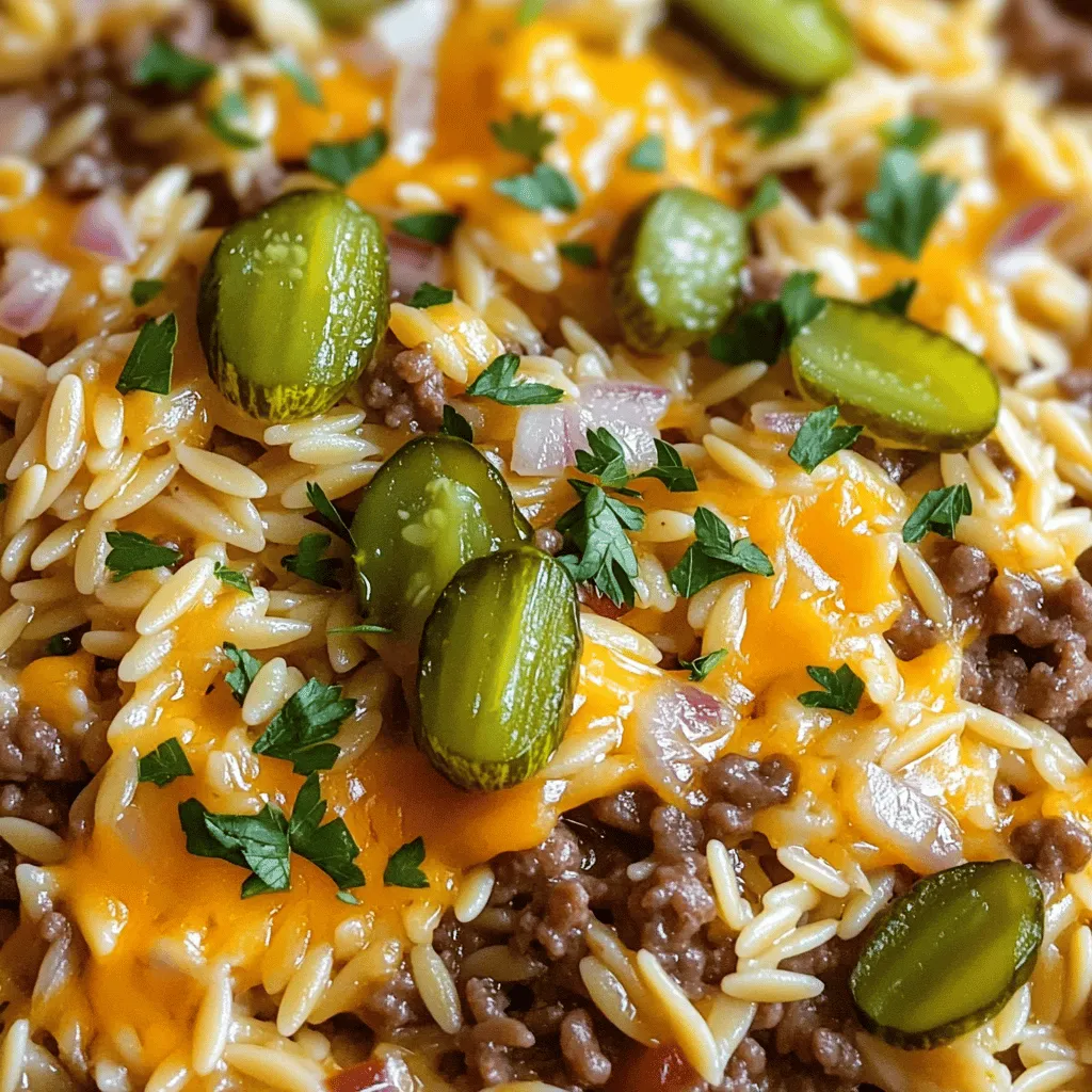 Cheeseburger Orzo Delight: A Flavorful Fusion