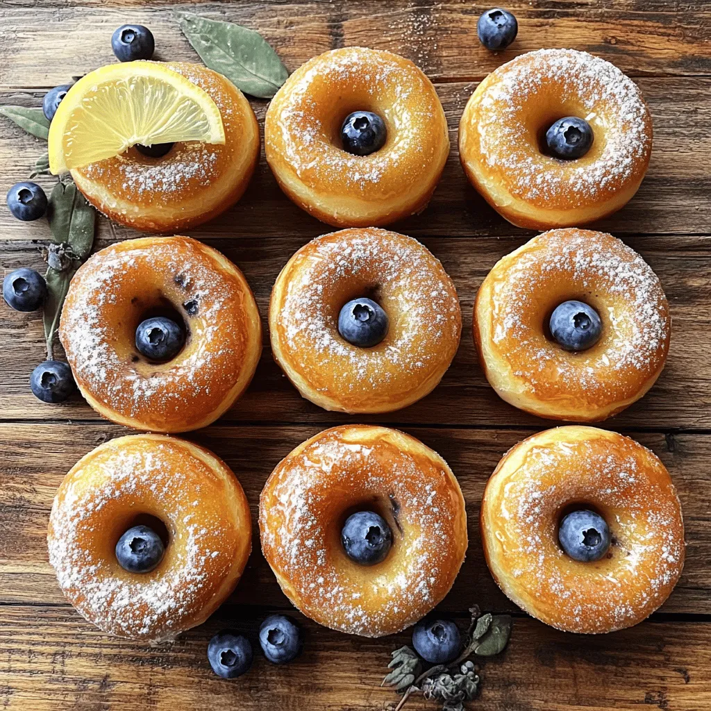 Let’s gather the key ingredients for these baked lemon blueberry donuts. Each one plays a vital role in creating that perfect treat. Here’s what you will need: