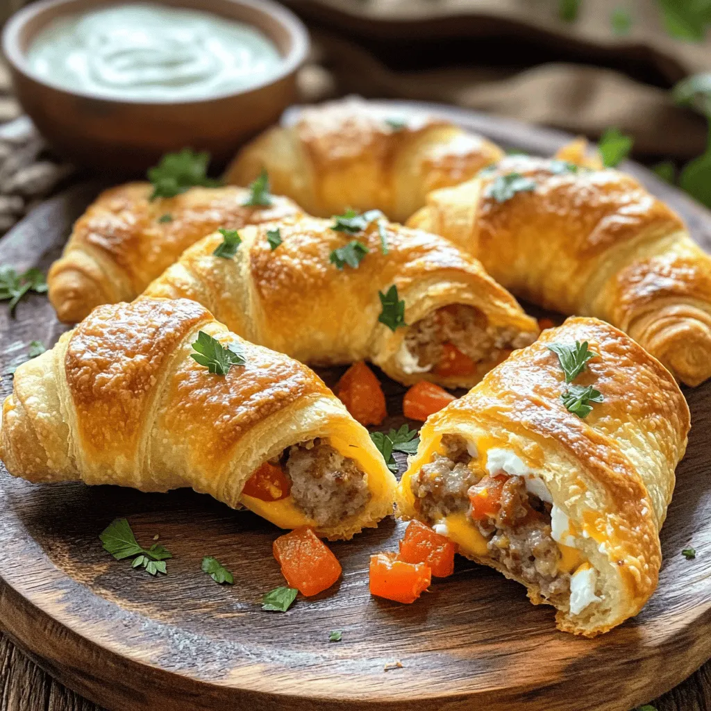 Rotel Sausage Cream Cheese Crescents Savory Treat