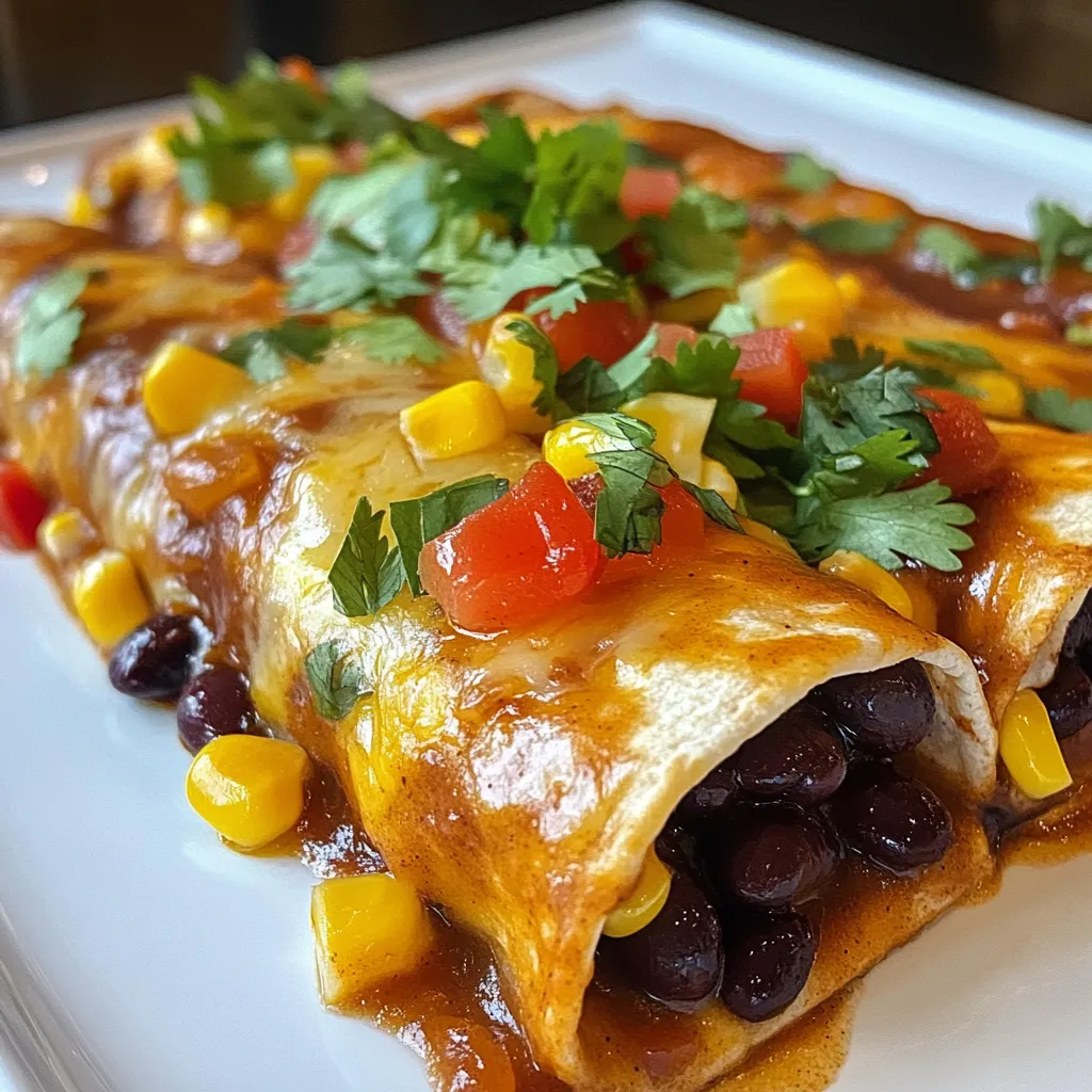 Spicy Black Bean Enchiladas Flavorful and Easy Recipe