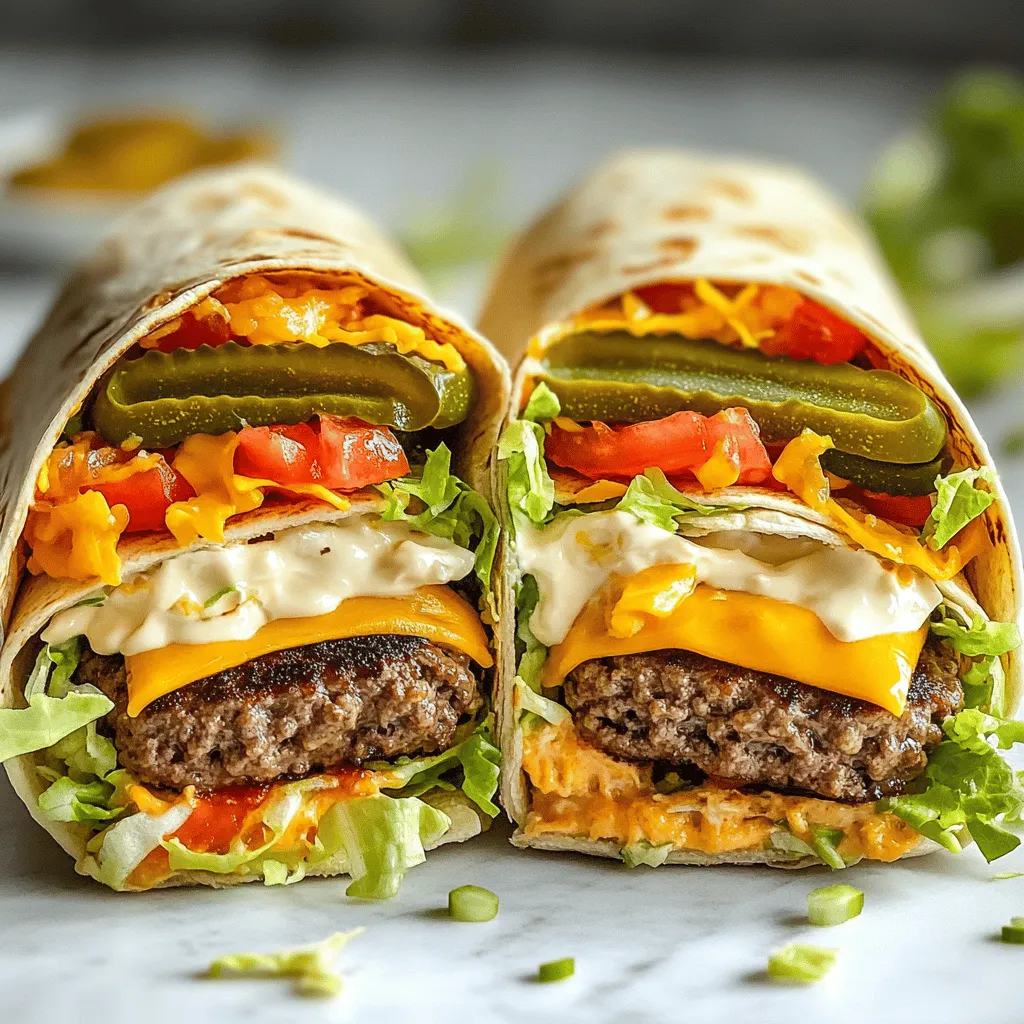 Grilled Cheeseburger Wraps Savory and Easy Meal