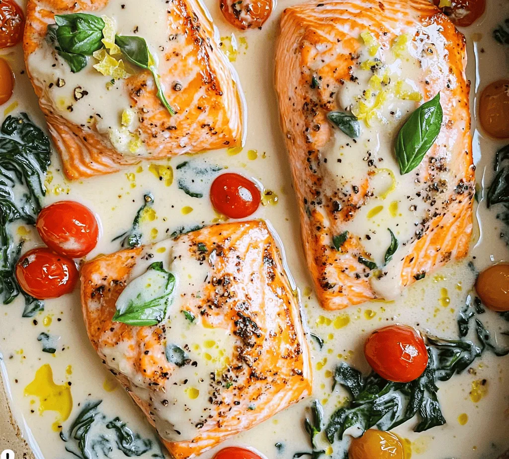 In the realm of culinary delights, few dishes can rival the exquisite combination of flavors found in Creamy Tuscan Salmon. This vibrant dish is a celebration of Italian cuisine, harmoniously blending fresh ingredients and rich flavors that tantalize the taste buds. Picture this: succulent salmon fillets enveloped in a luscious, creamy sauce, adorned with vibrant cherry tomatoes, earthy spinach, and a sprinkle of aromatic herbs. Not only does Creamy Tuscan Salmon deliver a delightful culinary experience, but it also brings a touch of elegance to any dining table, making it an ideal choice for both casual family dinners and sophisticated gatherings with friends.