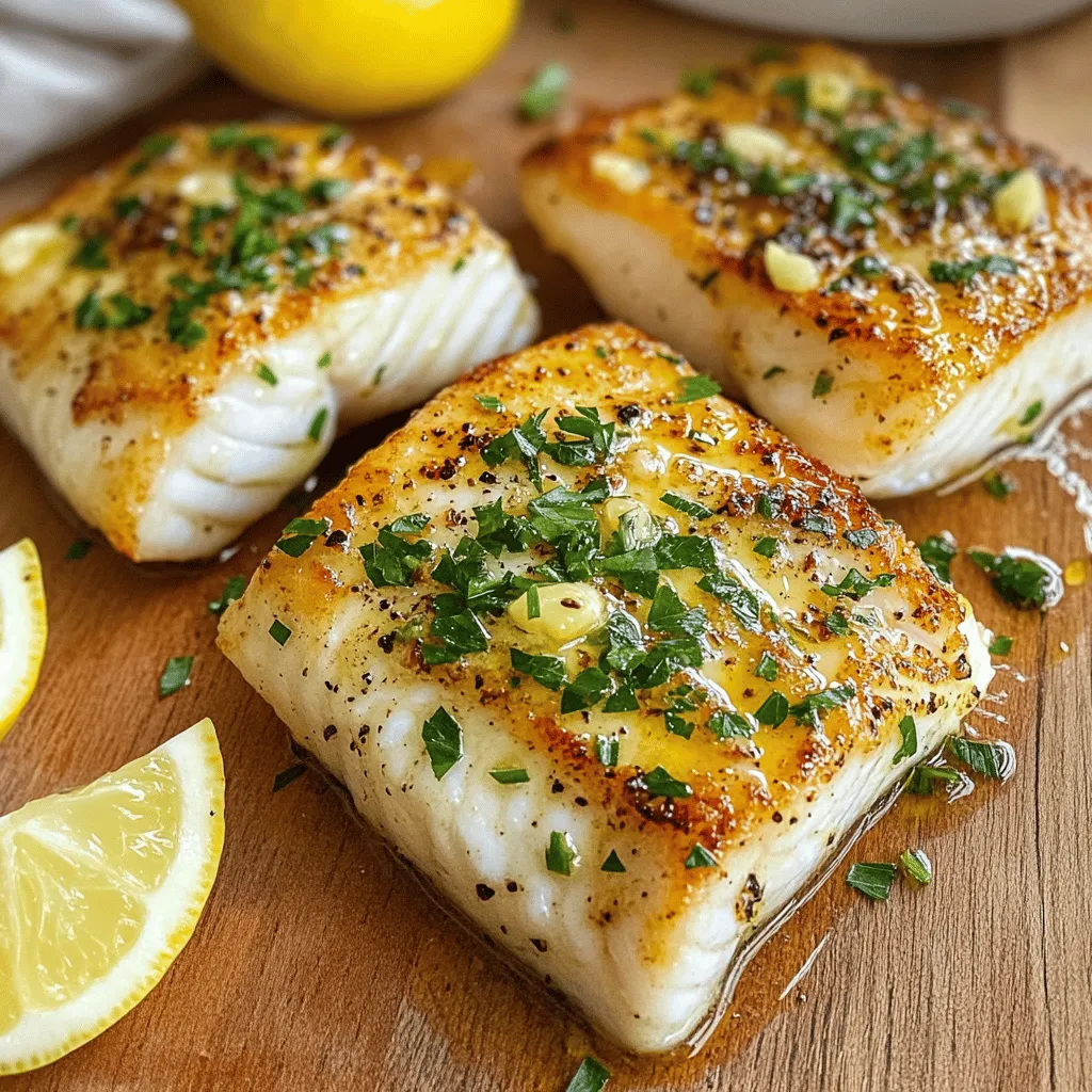 Pan-Roasted Sea Bass with Garlic Butter