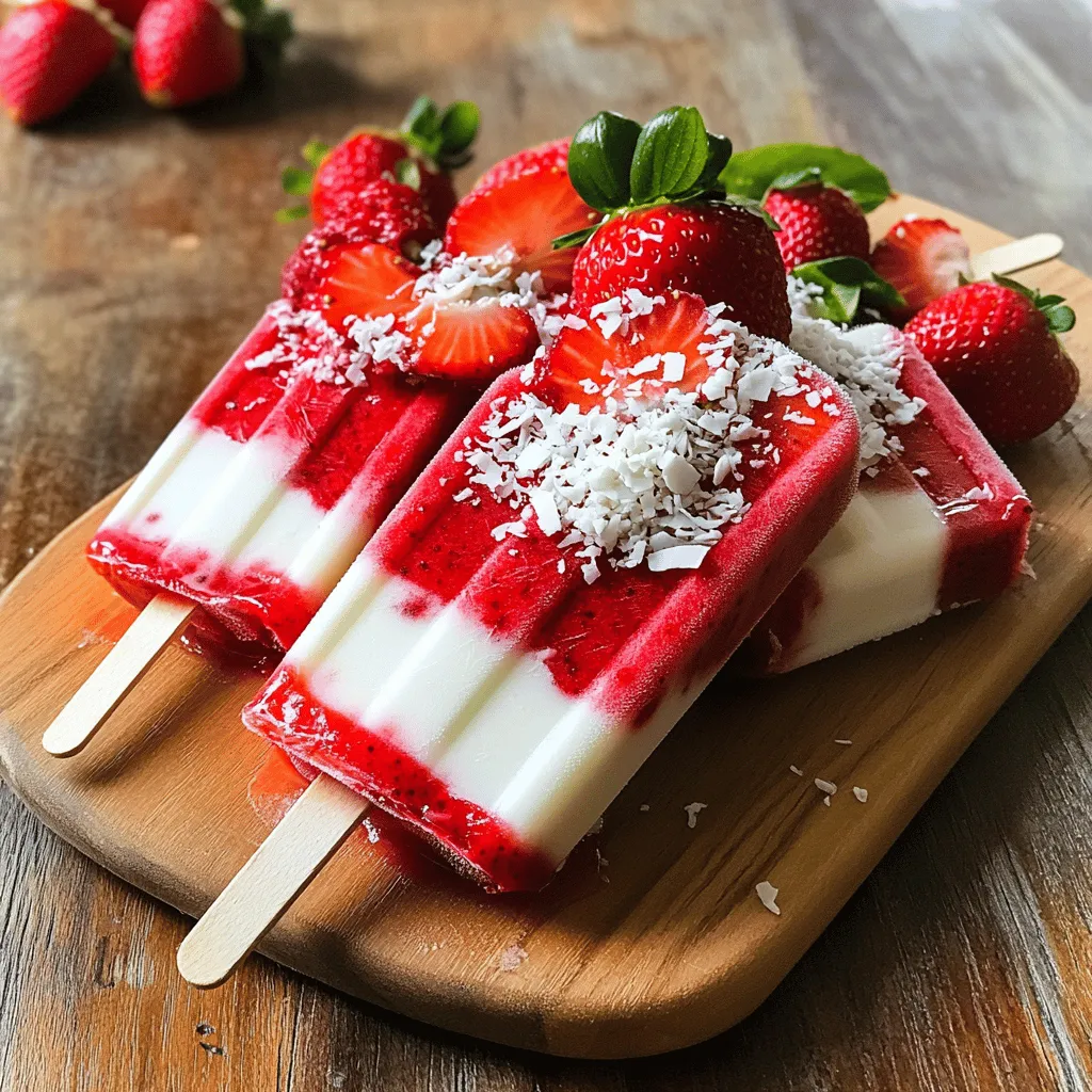 Strawberry Coconut Popsicles Refreshing Summer Treat