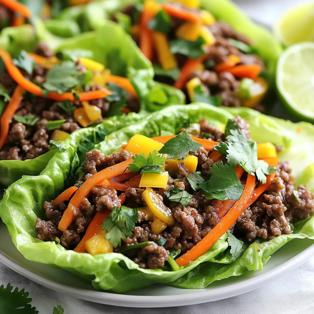 Ginger Garlic Beef Lettuce Boats Flavorful and Fresh Meal