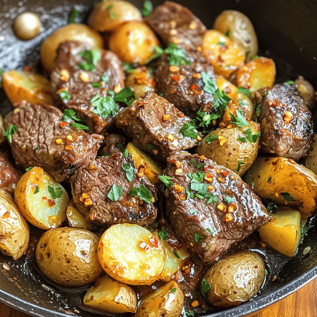Garlic Butter Steak and Potatoes Skillet Delight
