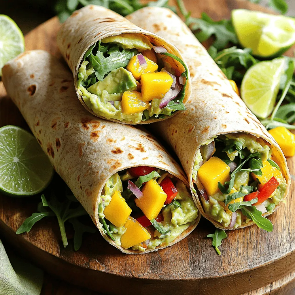 Zesty Avocado Mango Wraps Fresh and Nutritious Meal