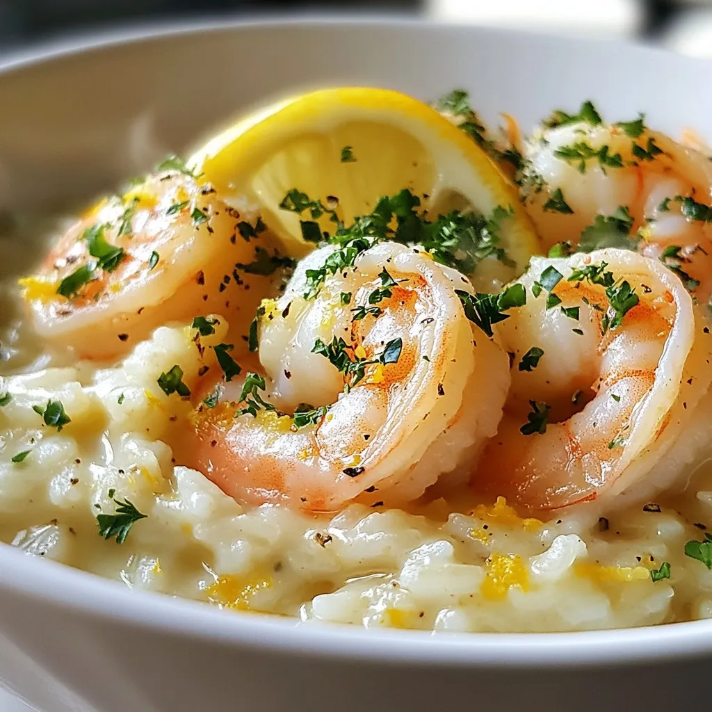 Lemon Garlic Shrimp Risotto Creamy and Flavorful Dish