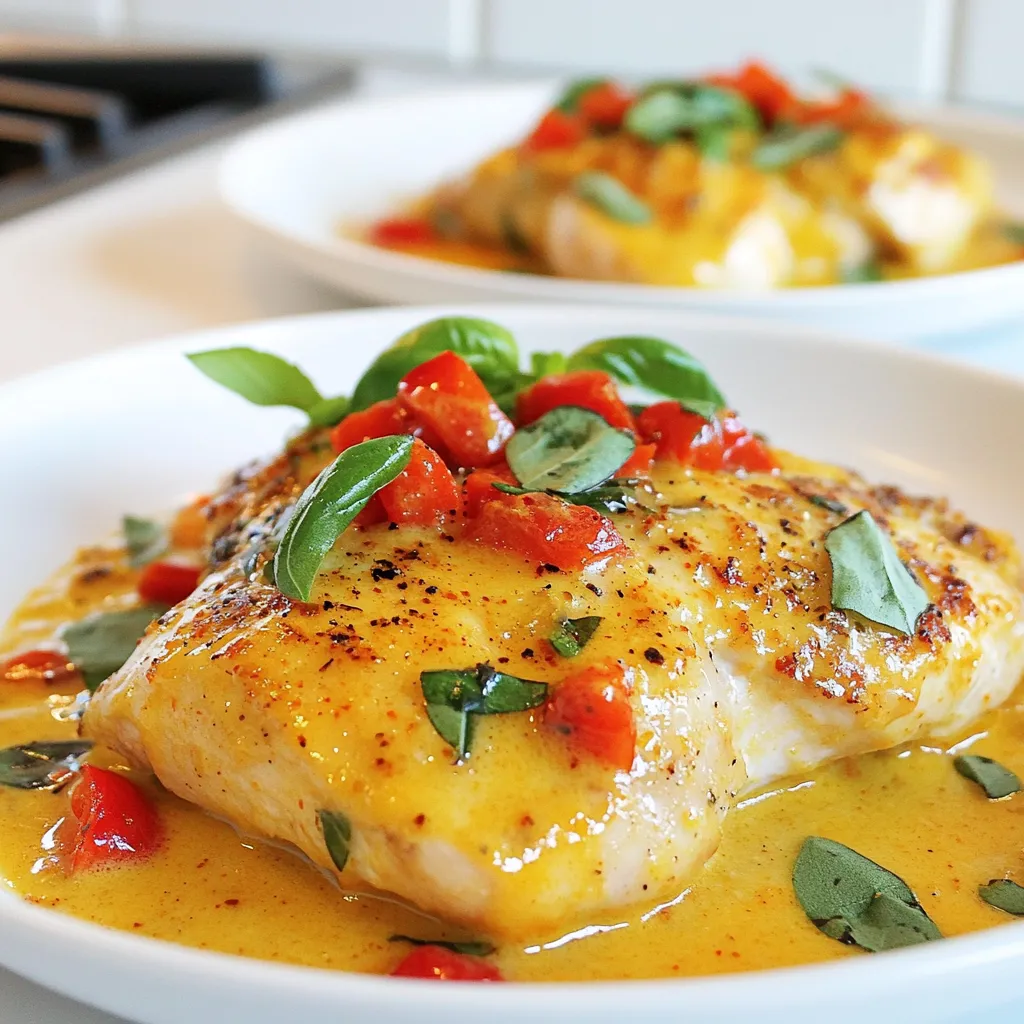 Creamy Roasted Red Pepper Chicken Simple Dinner Recipe