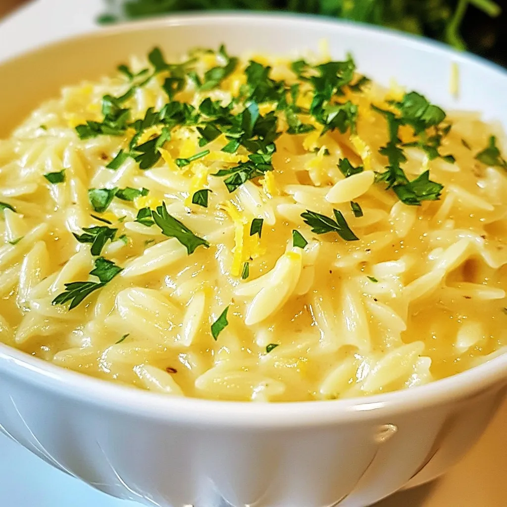 Creamy Garlic Parmesan Orzo Delightful Comfort Food