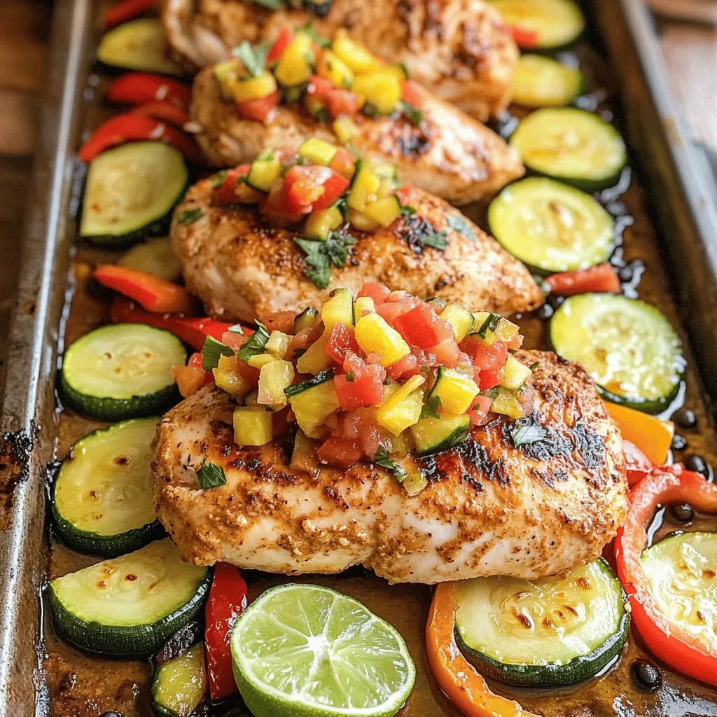 Tropical Delight: Sheet Pan Chicken with Pineapple Salsa