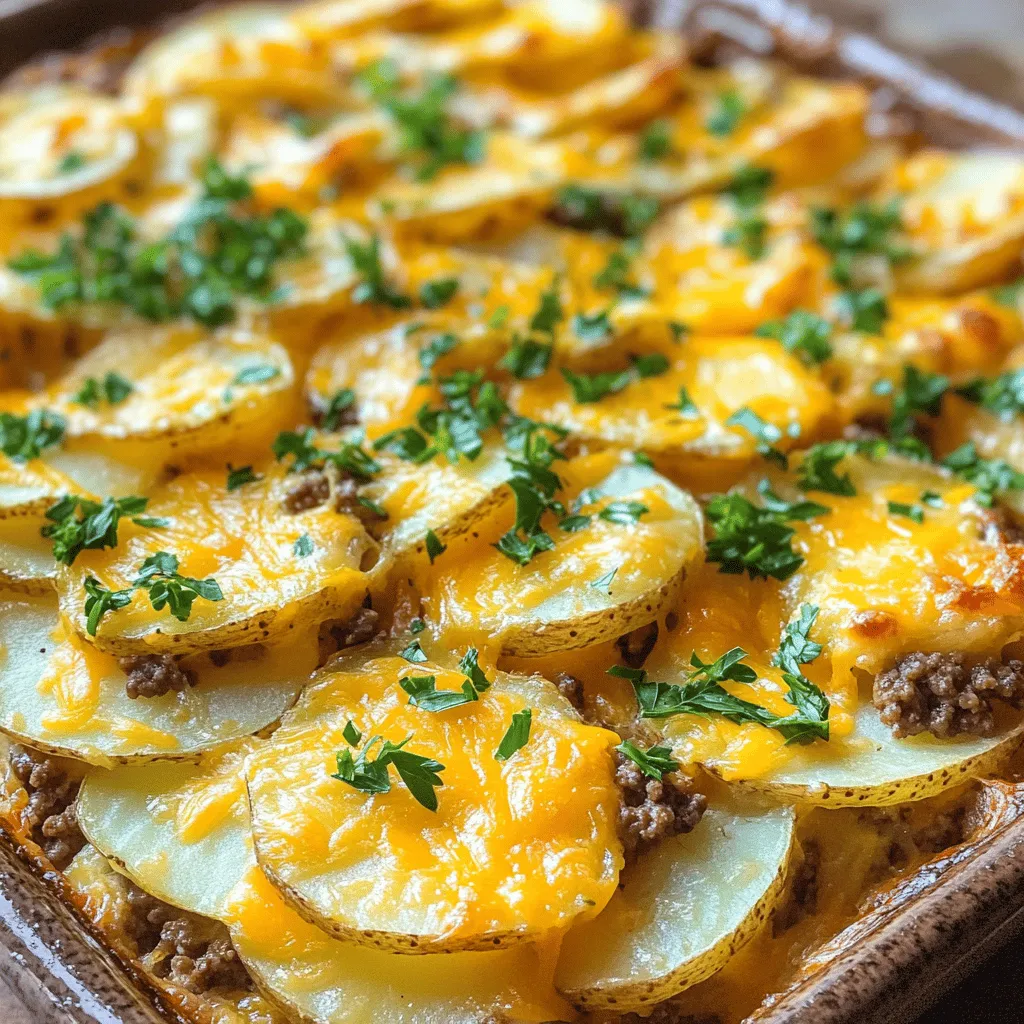 Cheesy Beef Potato Casserole Easy Comfort Meal