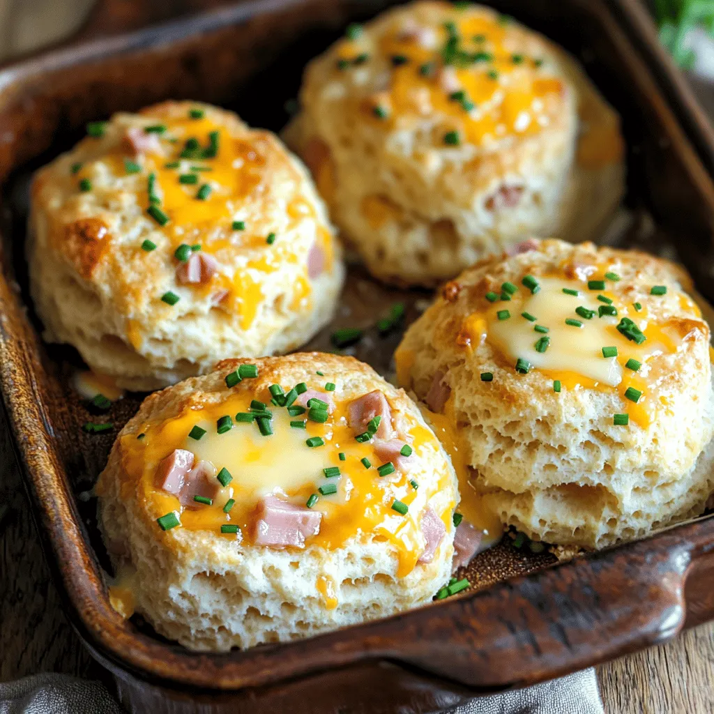 Ham and Cheese Butter Swim Biscuits Recipe Delight