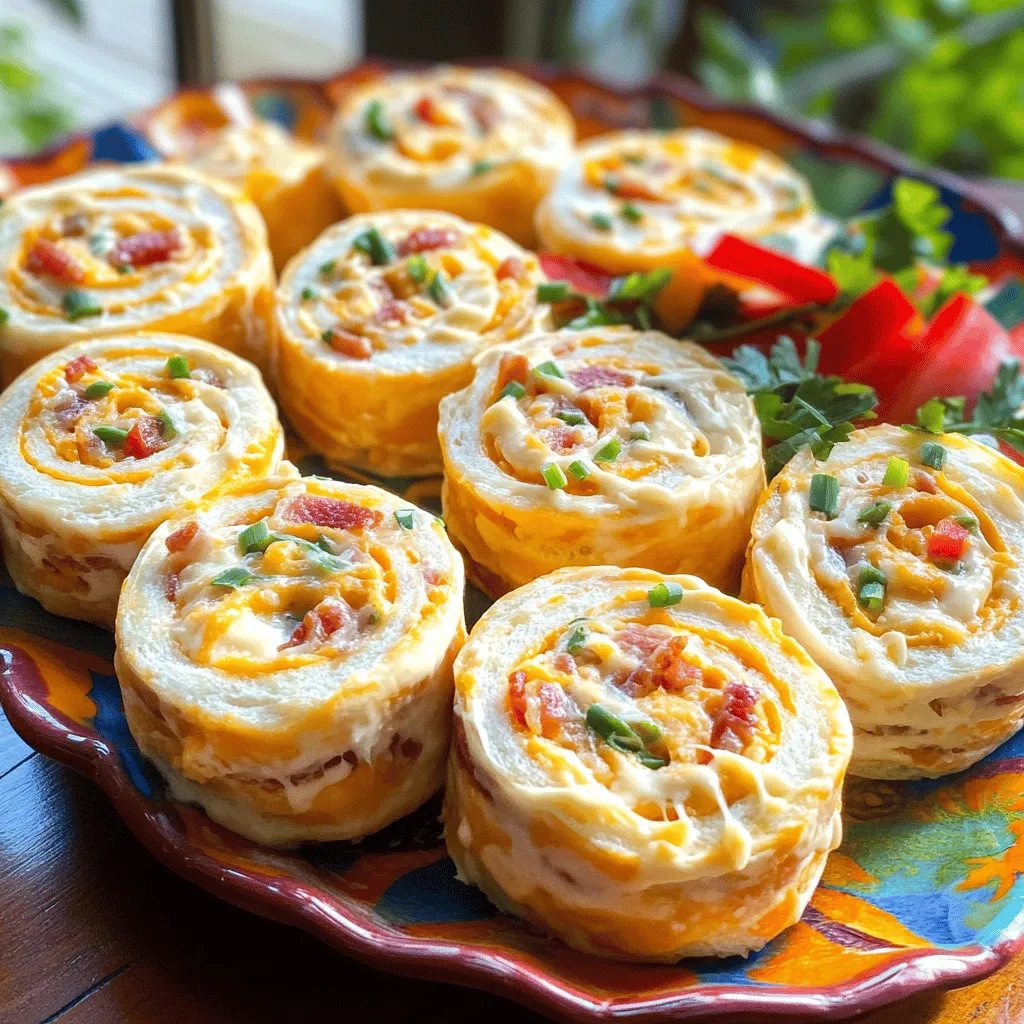Savory Bacon Cheddar Ranch Pinwheels for Parties