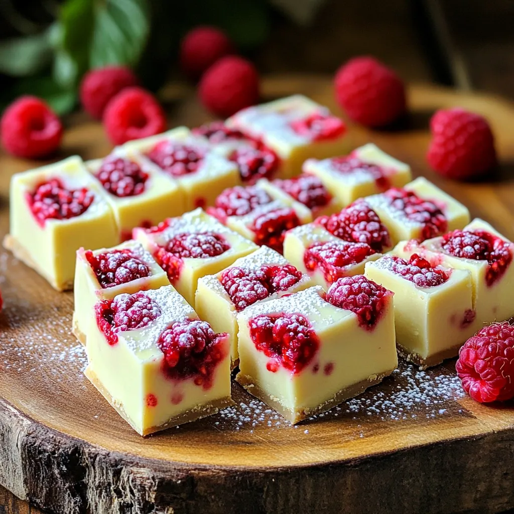 No-Bake White Chocolate Raspberry Fudge Delight