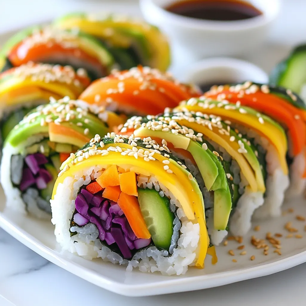 Rainbow Veggie Sushi Rolls Delightful and Simple Recipe