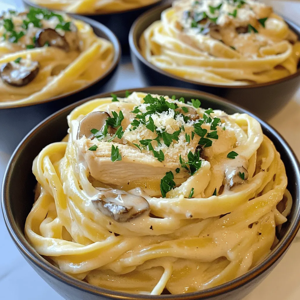 To make Chicken and Mushroom Pasta in Silky Sauce, you need simple yet tasty ingredients. This dish combines tender chicken, fresh mushrooms, and creamy sauce. You can have a delightful meal ready in about 30 minutes.