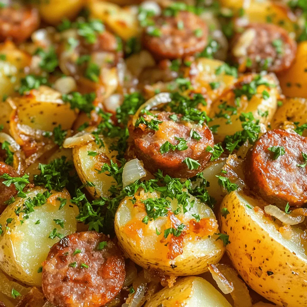 Crispy Fried Potatoes with Polish Sausage Delight