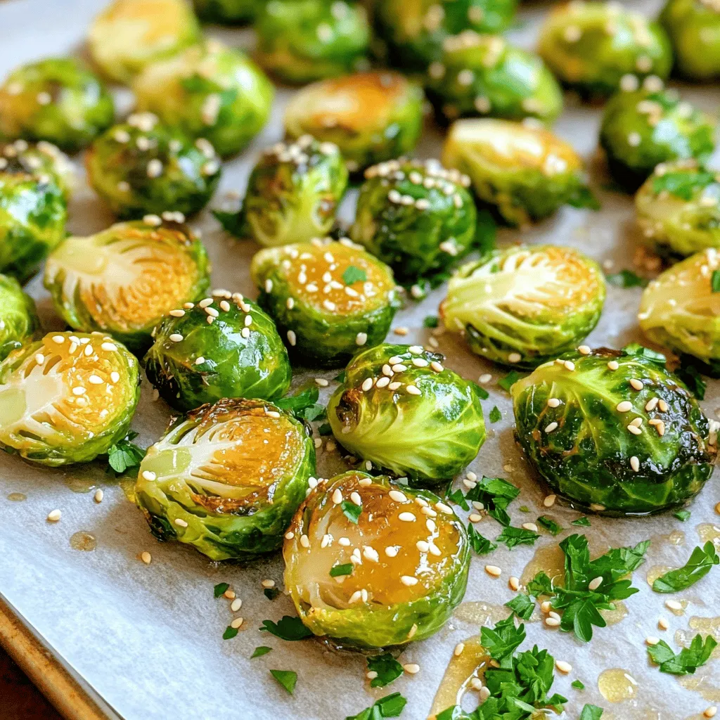 Sheet Pan Honey Garlic Brussels Sprouts Delight