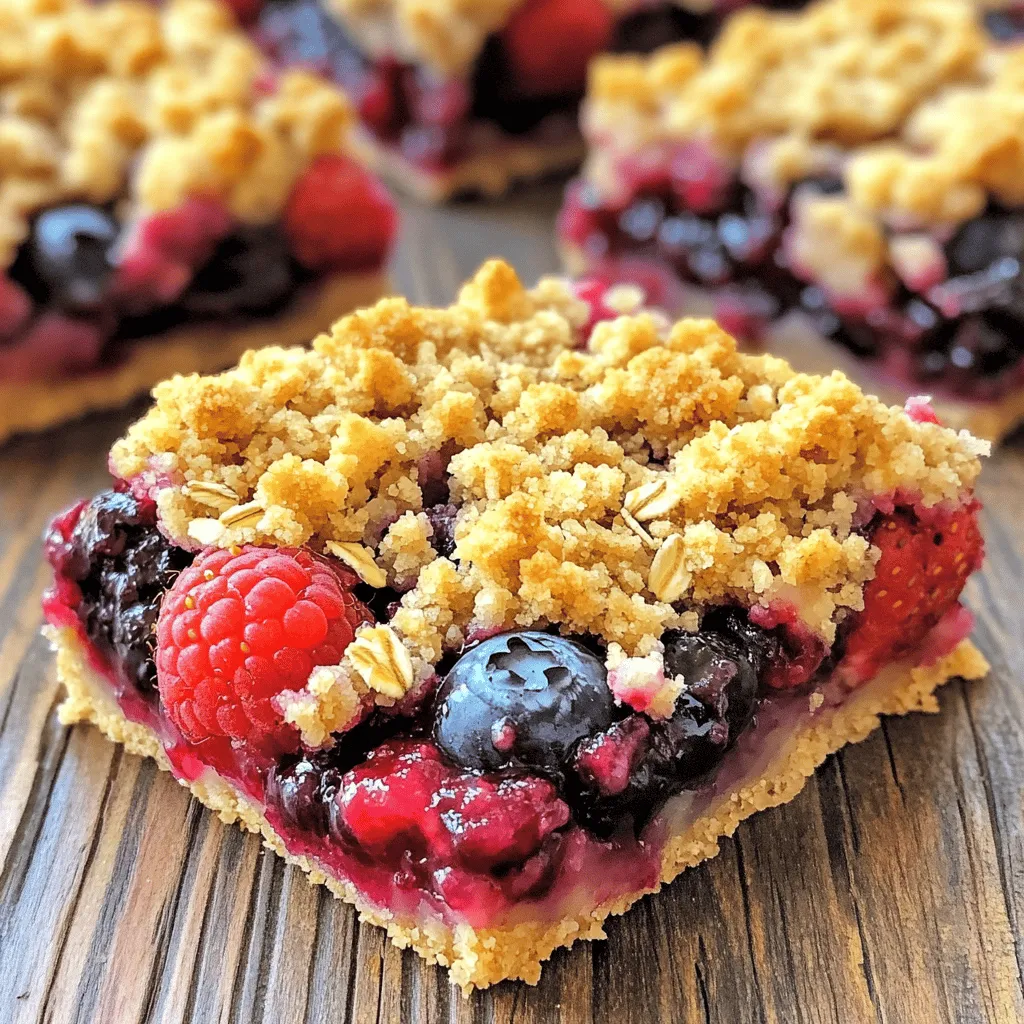 Triple Berry Crumble Bars Fresh and Fruity Delight
