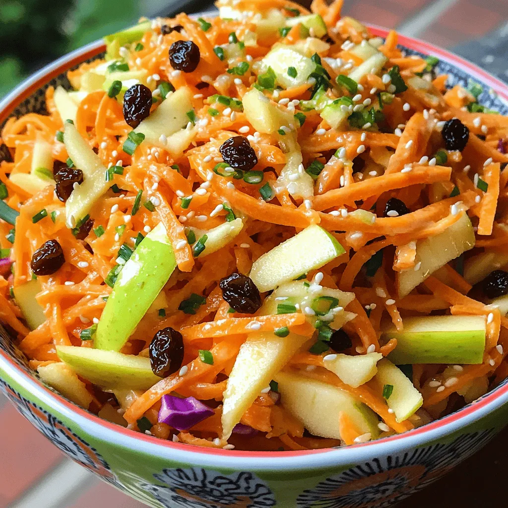 Sweet and Tangy Carrot and Apple Coleslaw Delight
