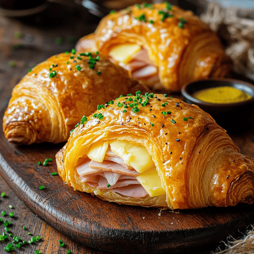 Irresistible Baked Ham and Cheese Croissants Recipe