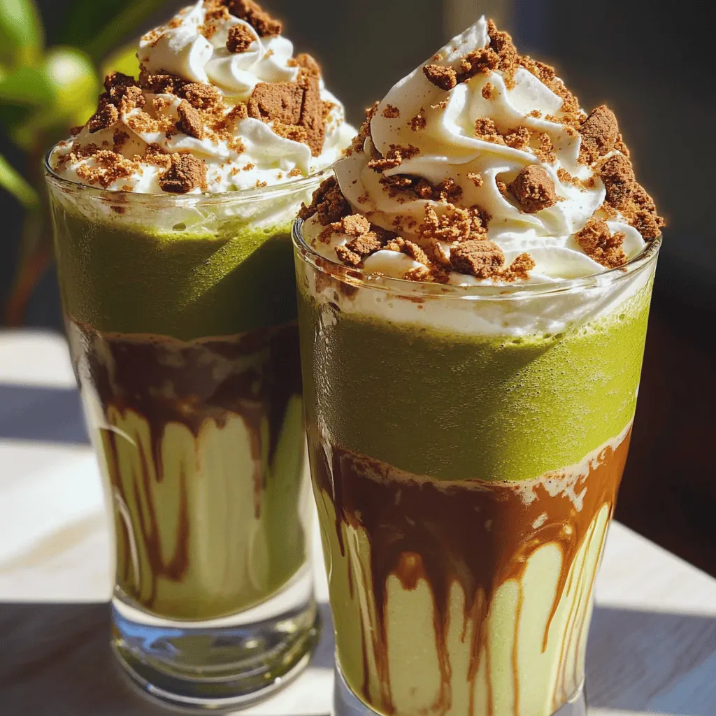 Cookies &#038; Cream Matcha Frappe Tasty Refreshing Drink