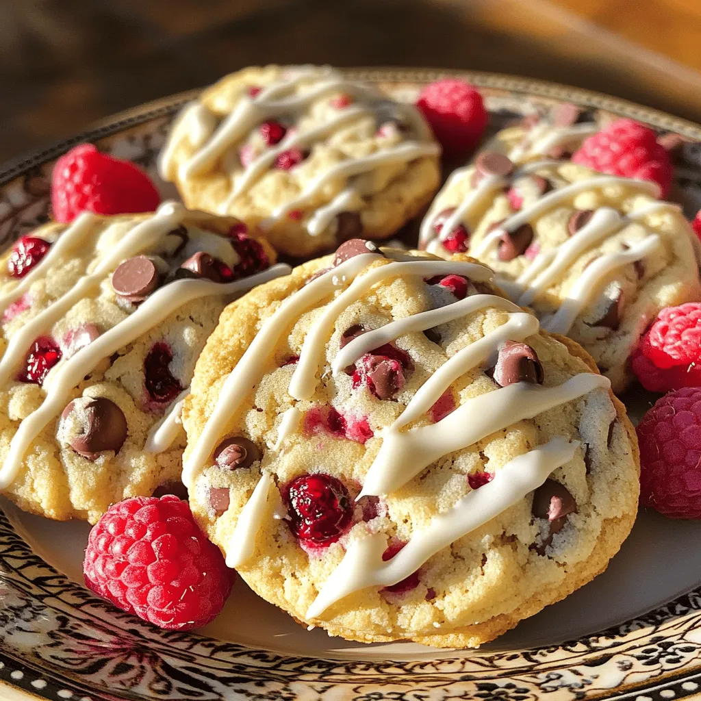 Raspberry Chocolate Chip Cheesecake Cookies Delight
