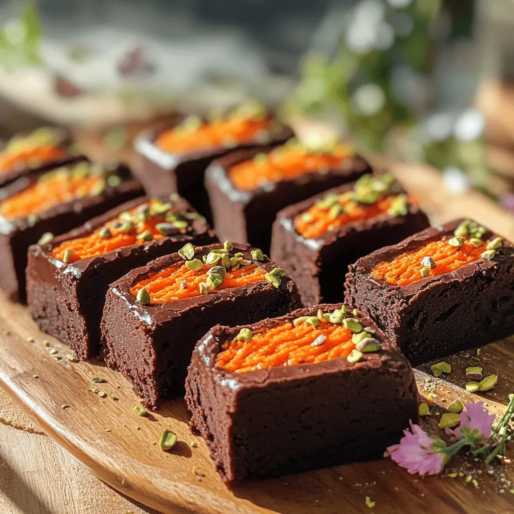 Carrot-Shaped Vegan Easter Brownies Delightful Treat