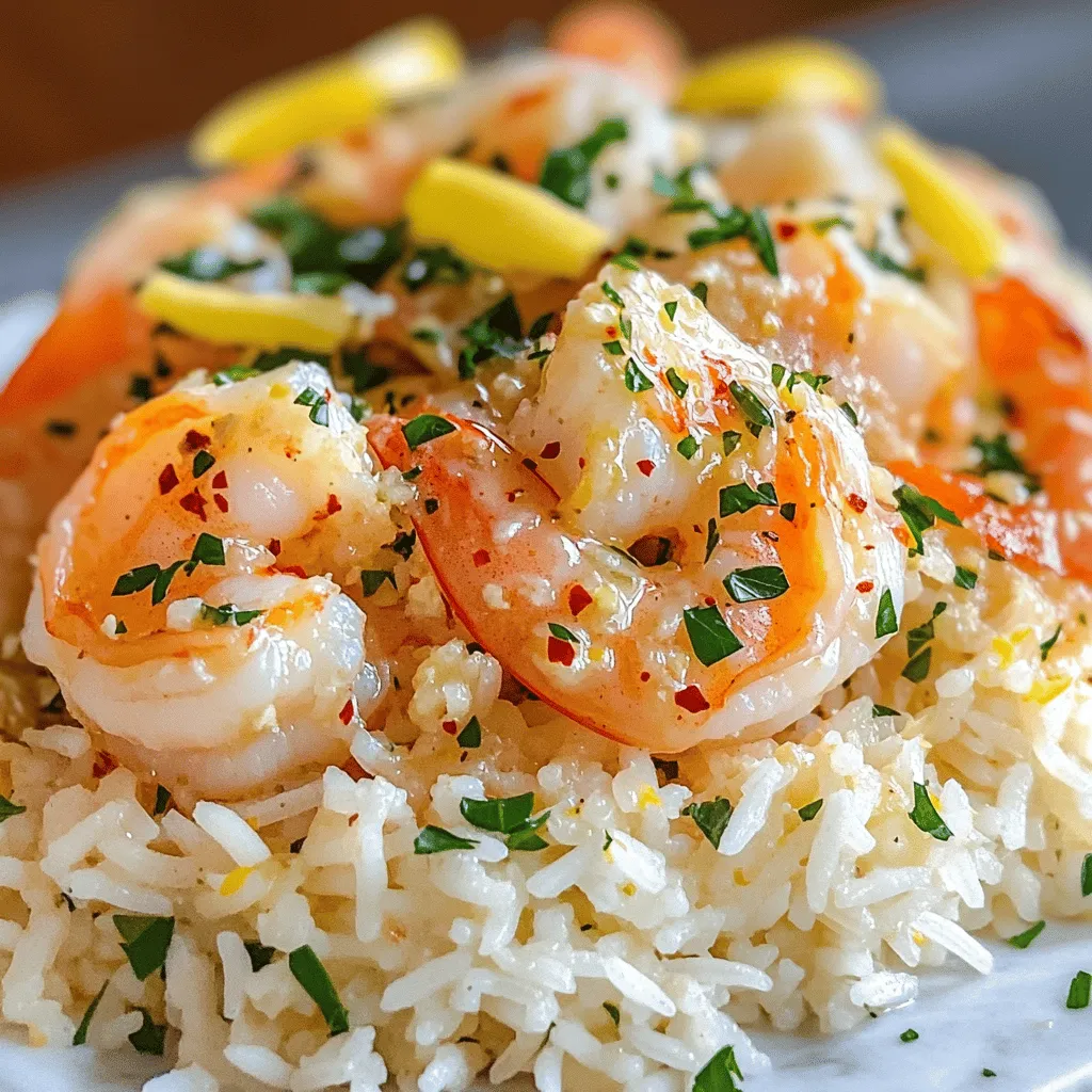 Garlic Butter Shrimp and Rice Quick Tasty Meal